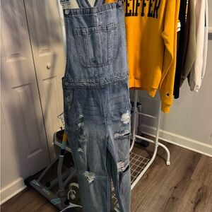 Black Label Blue Denim Overalls